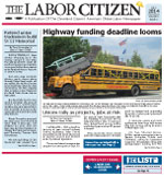 Labor Citizen Front Page Union Construction Industry Newspaper