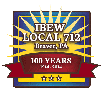 IBEW 712 100th Anniversary logo IBEW 712 100th Anniversary logo