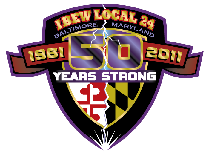 IBEW 24 50th logo IBEW 24 50th logo