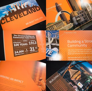 custom printed union building trades brochure